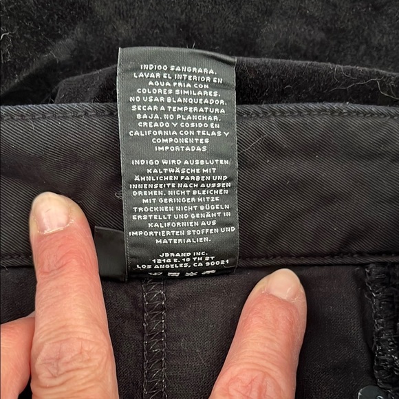 J BRAND Natasha Sky High Skinny Black Velvet Pants, Size 30/31 - Picture 11 of 11